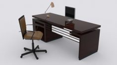 مدل آماده میز و صندلی اداری و سیستم کامپیوتر