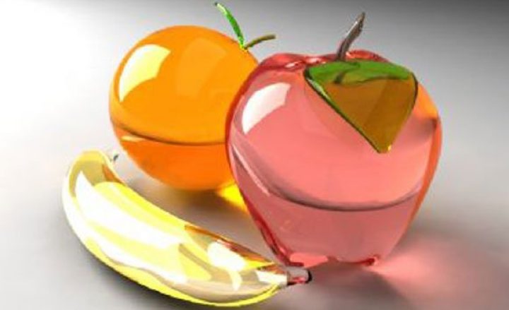 مدل سه بعدی میوه های کریستال