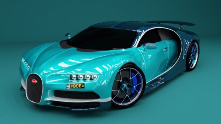 مدل سه بعدی ماشین بوگاتی  Bugatti Chiron 2017 sports car 3D Model